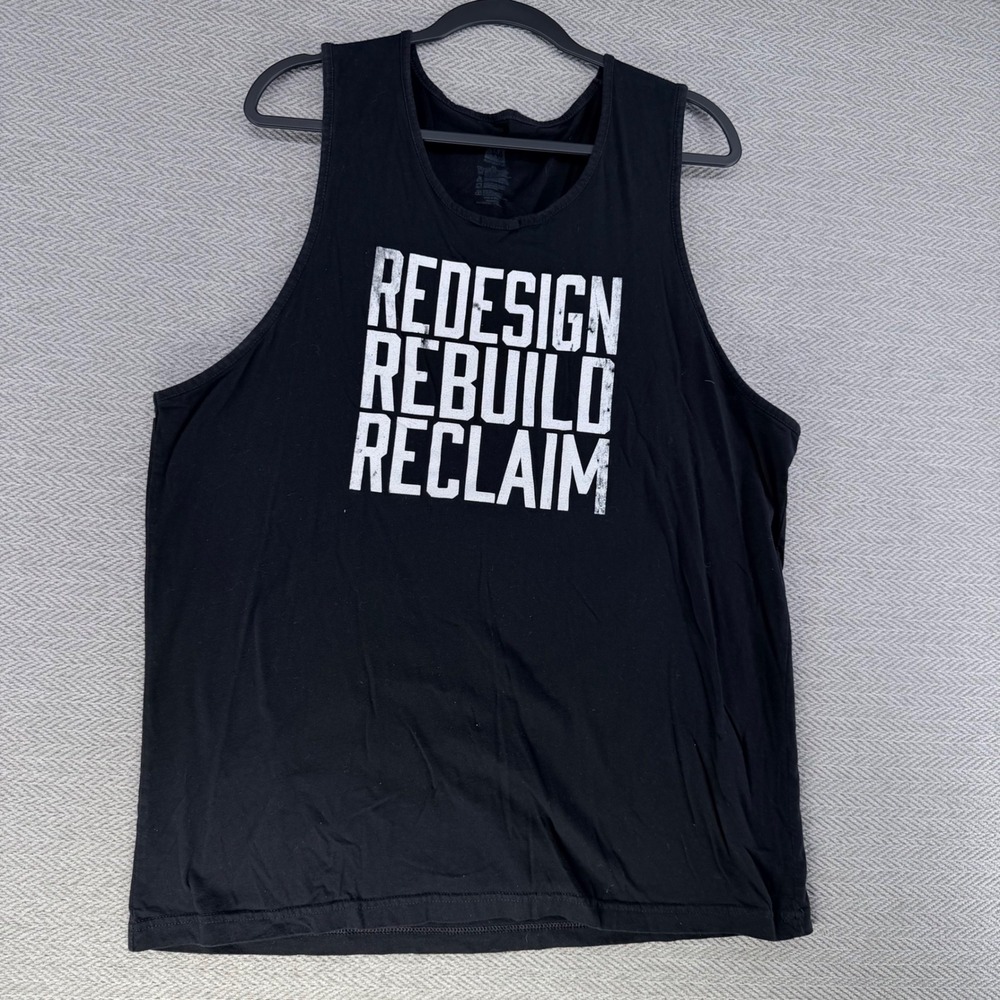 WWE Seth Rollins Tank Top XL Black Cotton Redesign Rebuild Reclaim Shirt